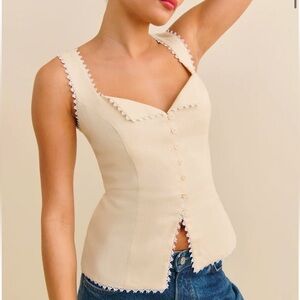 💛Reformation Viola Sleeveless Top Sugar
